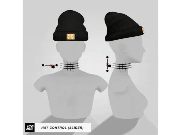 Mix ICONIC Hat Control (Slider) by simsfinds - The Sims 4 Custom Content