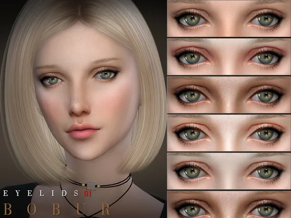 Alpha Bobur Eyelids 01 - The Sims 4 Custom Content