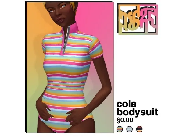 Maxis Match Cola bodysuit by ridgeport - The Sims 4 Custom Content