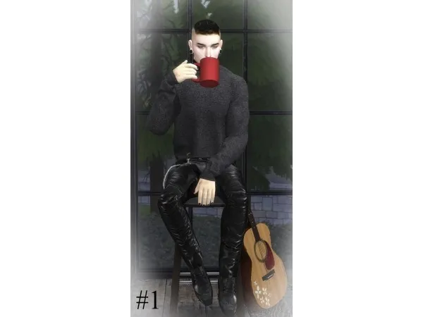 Alpha My new male posepack (set 05 pose with drinks) by Maddox - The Sims 4 Custom Content