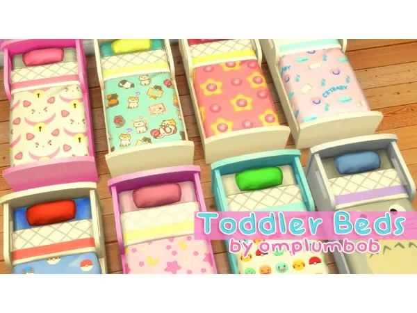 Maxis Match Toddler Beds Recolor by simsfinds - The Sims 4 Custom Content