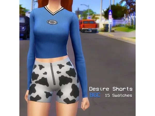 Maxis Match Desire Shorts by pinealexple - The Sims 4 Custom Content