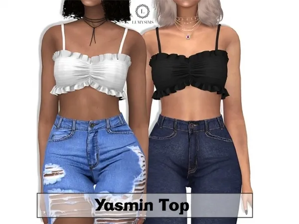 Alpha Yasmin Top - The Sims 4 Custom Content