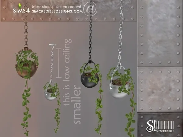 Industrial Bar Hanging plant - The Sims 4 Custom Content
