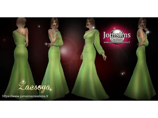 Alpha Zaesoya Dress by jomsimscreations - The Sims 4 Custom Content