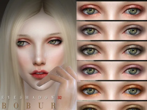 Alpha Bobur Eyeshadow 32 - The Sims 4 Custom Content