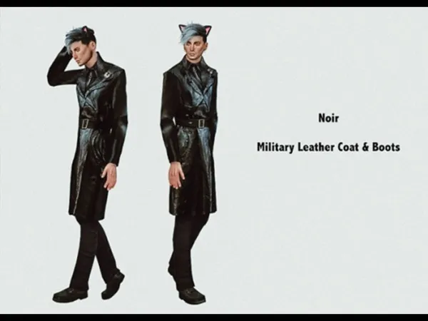 Alpha Military Leather Coat Vampires needed - The Sims 4 Custom Content