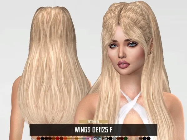 Alpha WINGS HAIR OE1125 F - The Sims 4 Custom Content