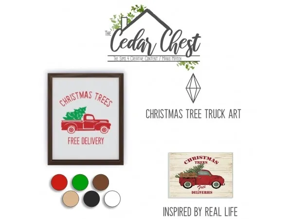 Farmhouse Red Vintage Truck hauling by the-cedar-chest
