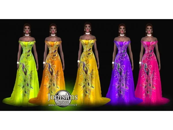 Alpha Lucanieve dress by jomsimscreations - The Sims 4 Custom Content