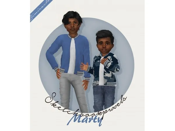 Alpha Sketchbookpixels Marty 3T4 by simsfinds - The Sims 4 Custom Content