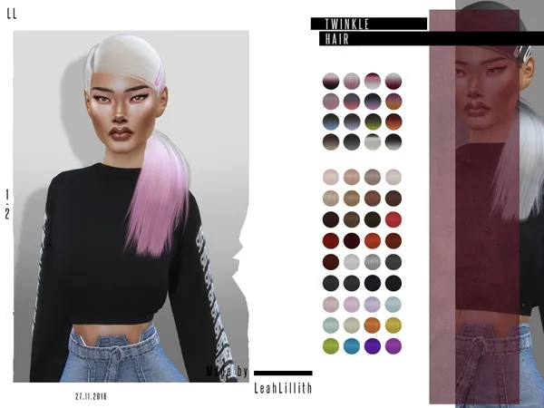 Alpha LeahLillith Twinkle Hair by thesimsresource - The Sims 4 Custom Content