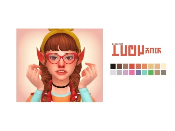 Maxis Match Lucy hair by zebrazest - The Sims 4 Custom Content