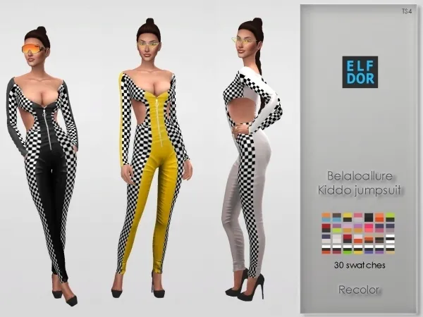 Alpha Belaloallure Kiddo Jumpsuit Recolor - The Sims 4 Custom Content