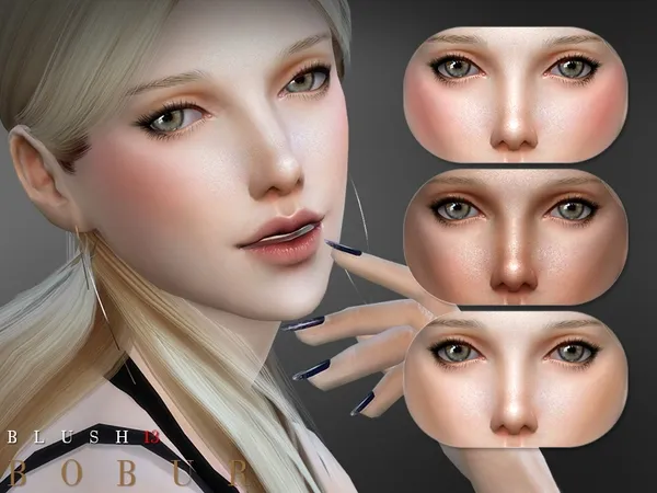 Alpha Bobur Blush 13 - The Sims 4 Custom Content