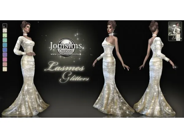 Alpha Lasmes dress by jomsimscreations - The Sims 4 Custom Content