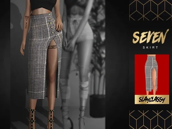 Alpha SlayClassy Seven Skirt - The Sims 4 Custom Content