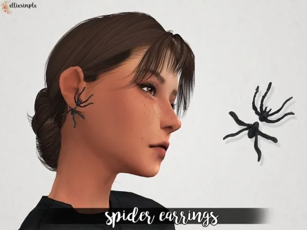 Alpha Elliesimple Spider Earrings - The Sims 4 Custom Content