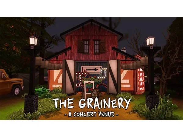 Maxis Match [THE GRAINERY] a free concert venue by cowberrys - The Sims 4 Custom Content