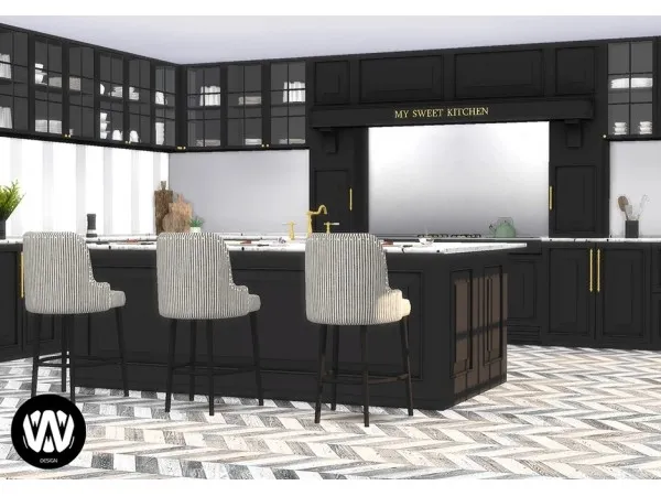 Alpha Juglans Kitchen by simsfinds - The Sims 4 Custom Content
