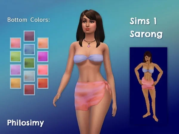 Sims 1 Sarong bottom - The Sims 4 Custom Content