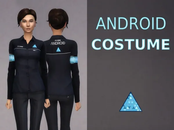 Alpha Android Costume - The Sims 4 Custom Content