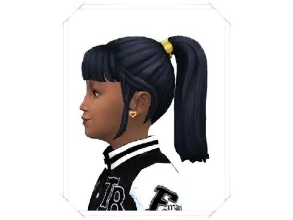 Maxis Match Girlys Color Band Ponytail by birksche - The Sims 4 Custom Content