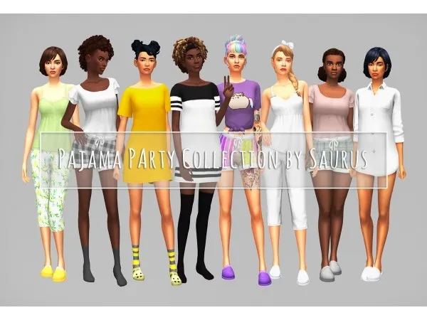 Maxis Match Pajama Party Collection by saurussims - The Sims 4 Custom Content
