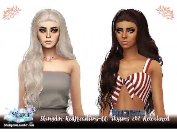 Alpha S4 RedHeadSims Skysims 202 Retexture Naturals Unnaturals - The Sims 4 Custom Content