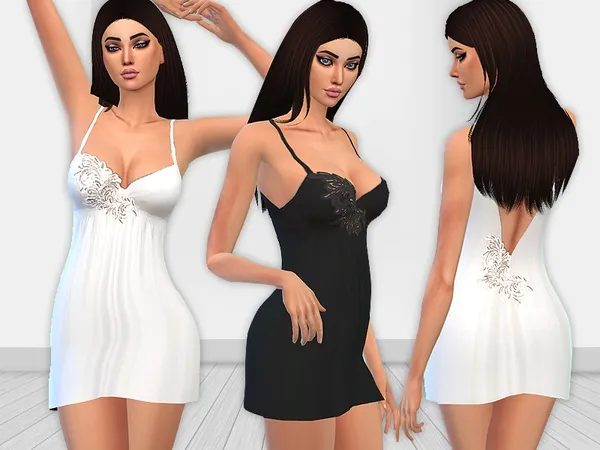 Alpha Camilla Sleeping Gowns - The Sims 4 Custom Content