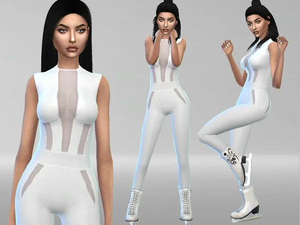 Alpha Ice Skating Jumpsuit - The Sims 4 Custom Content
