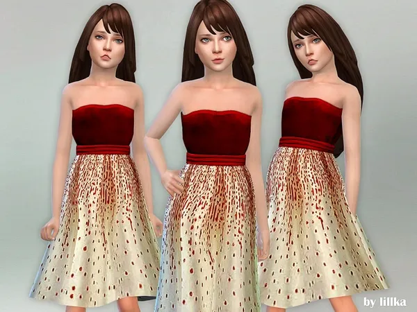 Alpha Velvet Party Dress - The Sims 4 Custom Content