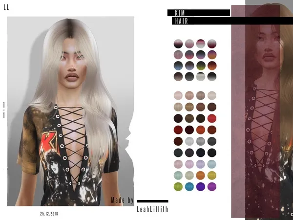 Alpha LeahLillith Kim Hair by thesimsresource - The Sims 4 Custom Content