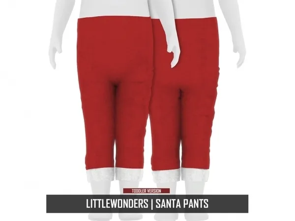 Alpha LITTLEWONDERS SANTA PANTS - The Sims 4 Custom Content