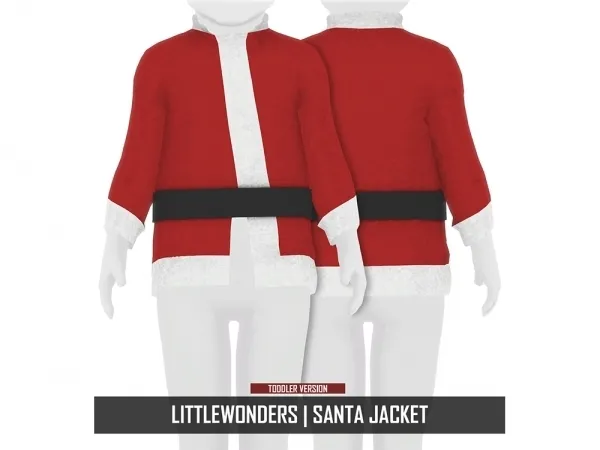 Alpha LITTLEWONDERS SANTA JACKET - The Sims 4 Custom Content