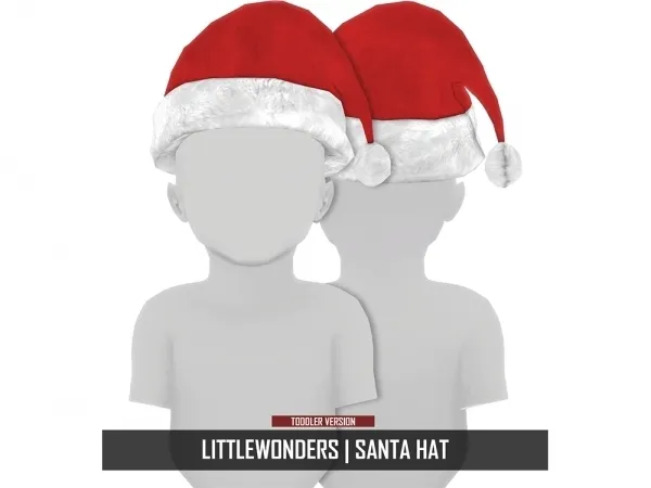 Alpha LITTLEWONDERS SANTA HAT - The Sims 4 Custom Content