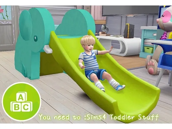 Maxis Match Elephant slide (Toddler) LUCKYDAY by A - The Sims 4 Custom Content
