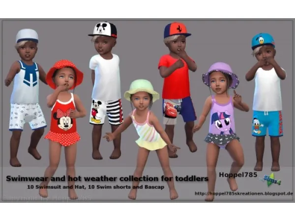 Alpha Swimwear and hot weather collection for toddlers by Hoppel 785 - The Sims 4 Custom Content