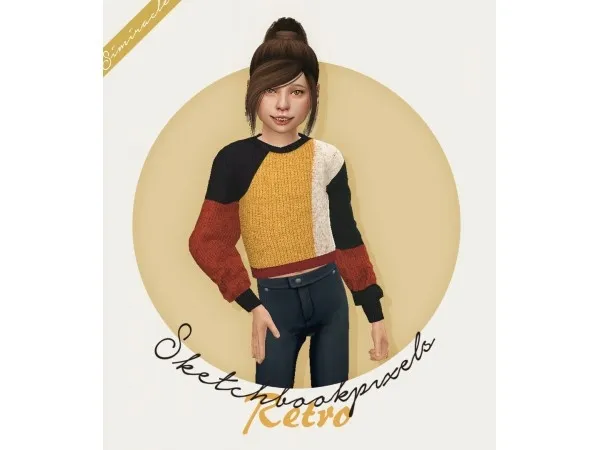 Alpha Sketchbookpixels Retro 3T4 by simiracle - The Sims 4 Custom Content