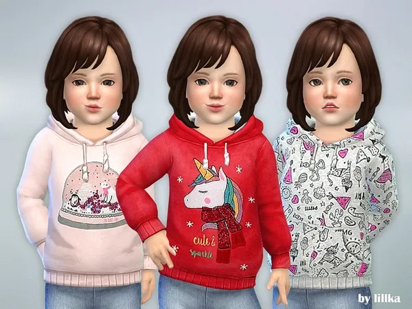 Alpha Winter Hoodie for Toddler - The Sims 4 Custom Content