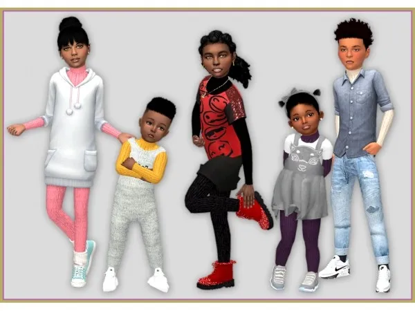 Maxis Match Child Toddler ACC Turtlenecks Tights by blewis50 - The Sims 4 Custom Content