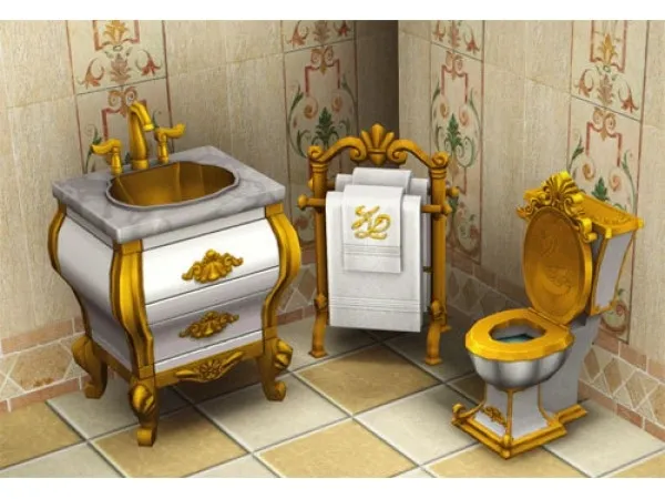 4t3 Get Famous EP Swan Bathroom sims by deniisu - The Sims 3 Custom Content