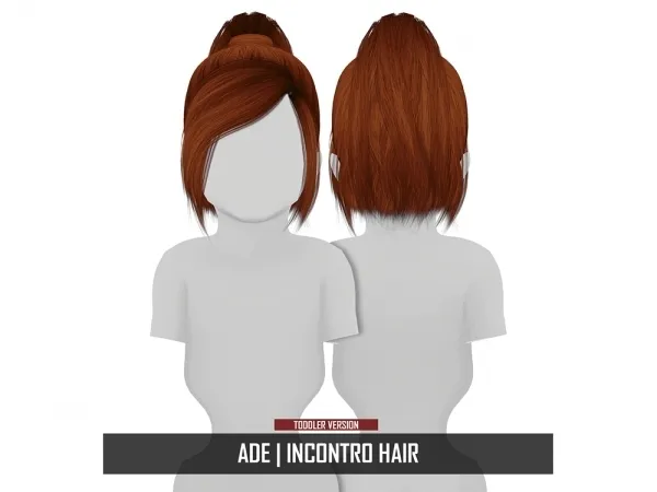Alpha ADE INCONTRO HAIR TODDLER VERSION - The Sims 4 Custom Content