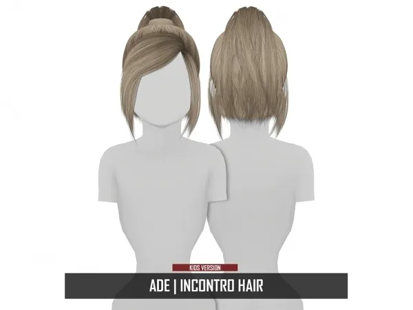 Alpha ADE INCONTRO HAIR KIDS VERSION - The Sims 4 Custom Content
