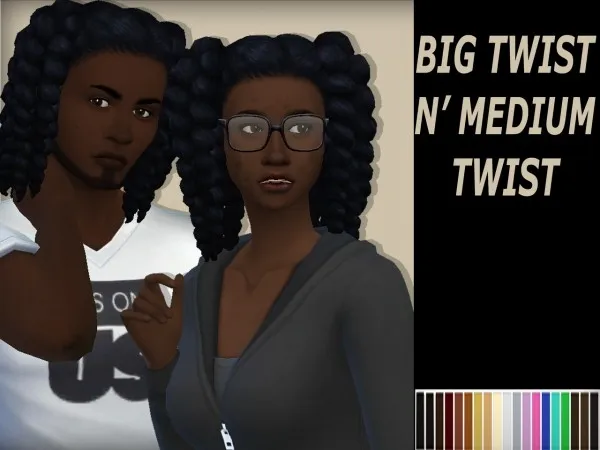 Maxis Match BIG TWIST N MEDIUM TWIST by dbasiasimbr - The Sims 4 Custom Content
