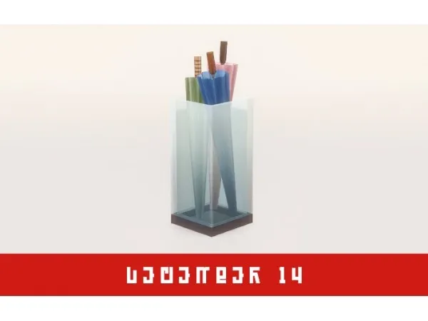 Maxis Match 14th of December arrives with an umbrella stand by stefizzi - The Sims 4 Custom Content