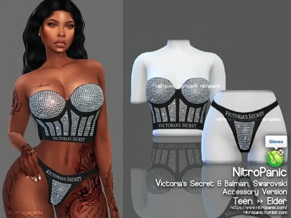Alpha V'sS B SWAROVSKI (Accessory Version) - The Sims 4 Custom Content