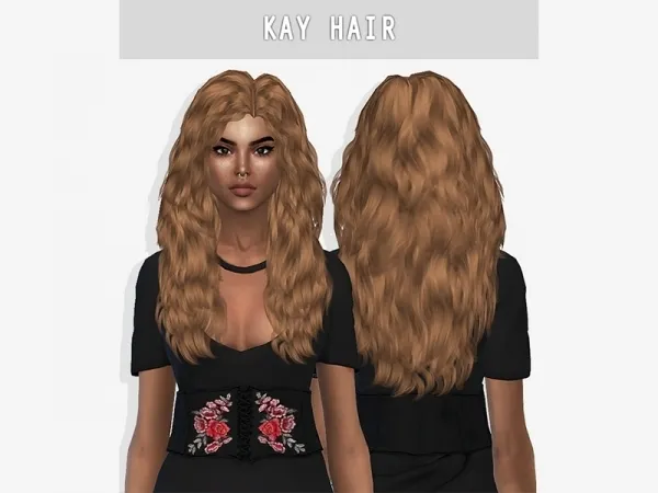 Alpha Kay Hair V1 - The Sims 4 Custom Content