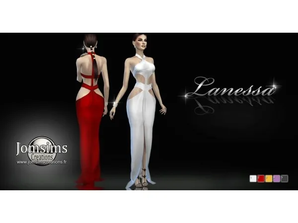 Alpha Lanessa dress by jomsimscreations - The Sims 4 Custom Content