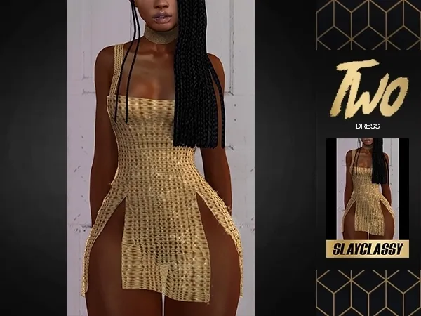 Alpha SlayClassy_TwoDress - The Sims 4 Custom Content